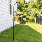 Artificial Flowers for Outdoors Indoors,2 Bunches Fake Hibiscus with Realistic UV Resistant Silk Flower Fabric Leaves,Faux Plants Outside for Home Patio Garden Yard Poch Decor(Yellow,White)