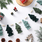 Hahafelt Boho Christmas Green Tassel Garland 6.56ft Christmas Tree Yarn Banner with Wood Beads Sage Green Wall Hanging Decor for Cottage Mantel Bedroom Nursery Baby Shower Playroom Decors