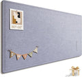 Large Bulletin Board, 60 X 35 Inches Felt Cork Board with 40 Pushpins, Foldable Felt Notice Pin Board Photo Display Board with Self-Adhesive Tape for Office Home School (Light Gray, 60x35 inch)