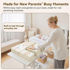GRANNY SAYS Drawer Organizer Clothes, 12 Pack Dresser Organizer Bins for Nursery, Closet Organization and Storage Dividers for Clothing, Baby Clothes, Underwears, Beige