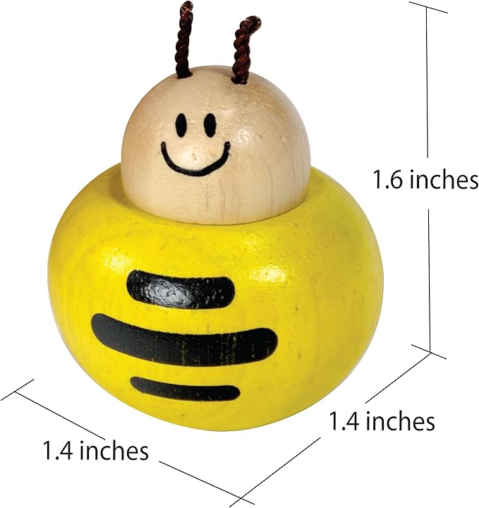 I'm Wooden Music Box Mechanism - Rock n Roll Dancing Bug on Flower Playing Minuet No.3 for Kids (Bee)