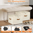 Shoe Organizer for Closet, 2 Pack Shoe Storage Organizer with Wheels and Adjustable Dividers, Stackable Shoe Storage Box with Clear Cover, Foldable Closet Shoe Organizer Fits up to 16-32 Pairs, Beige