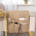LuckyJoy Real Recliner Arm Caddy - Waterproof Bedside Remote Control Holder & Organizer, Non-Slip, Durable, 35"x13", Sand, 1 Pc