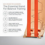 GIBBON SlackBoard Plus & Stand - 2-in-1 Slackline Balance Board for Adults - Workout Equipment Home Gym Training - Wooden Balance Trainer, Standing Desk Exercise, Yoga, Agility, Pilates, Core, Fitness