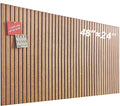 Large Cork Board for Office, 8 Pack Felt Wall Tiles with Slat Wall Paneling and Safe Removable Adhesive Tabs, Felt Bulletin Board Pin Board Cork Boards for Walls - Burnt Orange