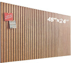 Large Cork Board for Office, 8 Pack Felt Wall Tiles with Slat Wall Paneling and Safe Removable Adhesive Tabs, Felt Bulletin Board Pin Board Cork Boards for Walls - Burnt Orange