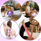 Pilates Equipment Set for Women - 12PCS Pilates Starter Accessories Kit with 10'' Ball, Magic Circle, Yoga Ring, Resistance Bands, Stretching Strap for Home Workout Exercise Beginner Essentials