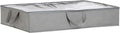 Amazon Basics Under Bed Storage Bags for Clothes, Blankets and Linens, Foldable Fabric Containers with Clear Window and Handles, 30.2" x 20" x 5.7", Gray, 2-Pack