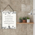 Inspirational Buddha Decor In the End Only Three Things Matter Buddha Quotes Wooden Hanging Sign Home Office Wall Decor Buddha Wall Art Artwork Home Decor Gifts 10x8 Inches