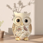 Owl Statue for Home Decor Accents - Boho Decor for Rooms, Bookshelf, Office Table and Living Rooms, Vintage Cute Figurines for Bird Lovers Owl Gifts