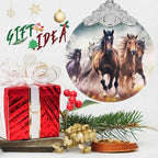 Christmas Ornaments - Stained Glass Christmas Decor - Horse Ornaments for Christmas Tree - Christmas Tree Ornament - Gifts for Friends, Coworker - Xmas Gift Ideas - Gift Exchange