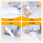 10 Jumbo Vacuum Seal Bags with Hand Pump, Vacuum Storage Bags, Space Saver Bags for Clothing, Comforters, Blankets, Bedding, Pillows