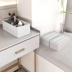 3 PACK Drawer Organizer Clothes，drawer Divider， Dresser Drawer Storage for Sock, Underwear, Bra，Panties，Belt, Tie, Stockings, Leggings & Accessories (White)
