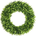 DDHS 32 inch Boxwood Wreath, Artificial Large Summer Wreaths for Front Door with Yellow Cloth can DIY Shaped, Spring or Summer Wreaths for Hanging in the Shop, Farmhouse, Roof Green Wreath Decoration