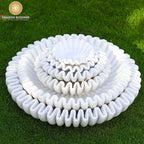 SWADESHI BLESSINGS HandCrafted Marble Ruffle Bowl/Antique Scallop Bowl/Fruit Bowl/Vintage Ring Dish/Decorative Flower Dish/HouseWarming Gift/Wedding Gifts/Urli (6 Inches)