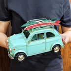 Vintage Car Model Chic Home Decor Metal Beach Decoration Display Pull Back Desk Topper Car Model Vintage Vehicle Iron Art Mancave Ornament