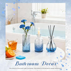 Der Rose Blue Glass Bud Vases Set of 30, Small Bud Vases for Flowers, Rustic Wedding Centerpieces and Home Decor