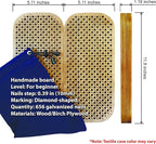 Sadhu Board for Yoga Practice, Handmade Wooden Board with Nails for Standing on Feet, Sadhu Practice Wood Board with Galvanized Nails, Relaxation Board for Acupuncture Massage, Yoga Gift