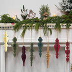 12Pcs Finial Christmas Ornaments for Tree, 3D Paper Honeycomb Hanging Decorations Neutral Boho Christmas Honeycomb Ornaments Lanterns for Xmas Tree Winter Wedding New Year Holiday Party Home Decor