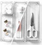 BINO 4-Piece Modular Drawer Bin Set | Bathroom & Vanity Drawer Organizer Trays - Small