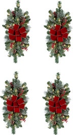 Haute Decor Classic Pre-lit Holiday Swags (Set of 4 - Staircase)