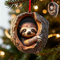 Forest Animal Christmas Ornaments, Valentines Day Gifts for Him Her Women, Funny Forest Animal Ornaments for Christmas Tree, 3D Ornaments Hanging Animal Lovers & Easter Basket Stuffers(Sloth)