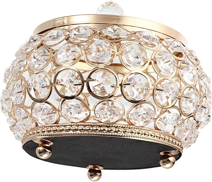 Hipiwe Crystal Jewelry Trinket Box with Glass Lid Gold Mirrored Treasure Box Decorative Jewelry Box Ring Earrings Necklace Storage Keepsake Box Gift for Women