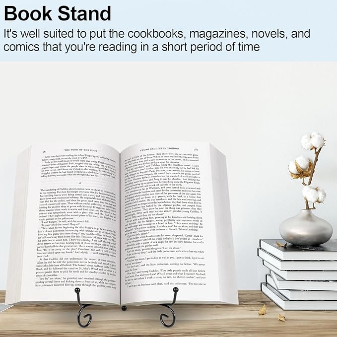 vivinin 4 Pack Plate Stands For Display,Plate Holder 6 '',Picture Frame Stand of Metal,Frame and Artworks,Small Easel for Book,Tabletop Art,Picture,Photo Platter,black (21ZSJ0001)