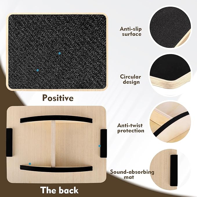Balance Board for Adults-Wobble Board for Physical Therapy,Core Strength Trainer Wood Rocker Board
