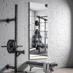 Delma Glass Full Length Wall Mirror Tiles, 14'' x 12'' 4PCS, Frameless Body Tiles for Bedroom, Mounted Home Gym, Door