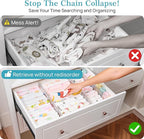 Vtopmart 4 Pack 4" Regular Upgrade Drawer Dividers for Clothes, 12.8"-22.3" Expandable Dresser Drawer Organizer, Clear Plastic Separators for Dresser, Baby Clothing, Underwear, Cosmetic, Toiletries
