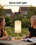 Cordless Lamp, 2-Pack, Dimmable, Ambient Light, 2700K, Timer, Touch Control, Portable, LED, Battery Operated, Rechargeable, Wireless, Desk Lamp, Kitchen Lamp, Fabric Shade, for Bedroom, Living Room