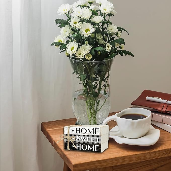 Mini Decorative Books For Home Decor, Small Wood Book Stack For Table Decor, Home Decor Book For Living Room Mantel, Farmhouse Stacked Books Decorative（L38）