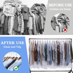 100 Pack Dry Cleaning Plastic Bags, Dry Cleaners Bags for Clothes, Clothes Covers for Home Storage, Travel, Moving (35.4 x 23.6 In)