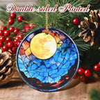 Christmas Ornaments, 2.8 Inch Ceramic Hanging Ornament, Christmas Tree Ornaments, Xmas Decorations, Holiday Decorations, Holiday Party Gifts, and Xmas Gift Ideas - Full Moon