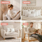 Utopia Bedding 16x16 Pillow Inserts, Set of 2, White – Indoor Decorative Throw Pillows for Bed, Sofa & Couch – Soft, Supportive & Fluffy Cushion Inserts
