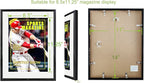 2 Packs Sports Magazine Frame Fits Measuring 8.5 x 11.25 Inch Magazine Display Frame with White Core Matting and Installed Hangers for Wall Hanging