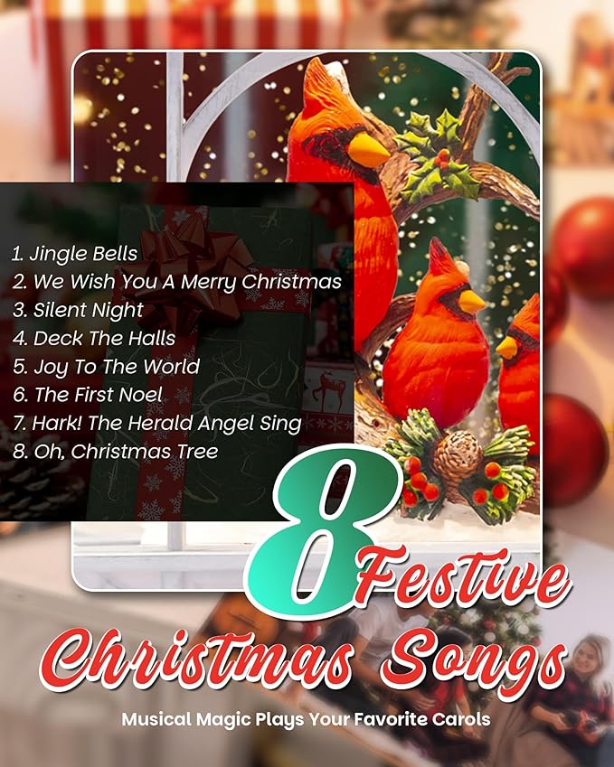Large Christmas Snowman Snow Globe Light up Lantern with 8 Songs, 9.84" Christmas Snow Globes for Kids Adults, 6H Timer & Dual Power, Snowglobes Christmas Decorations Indoor for Home Gifts Women Men