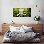 Christian Wall Decor Bible Verse Wall Art With God All Things are Possible Wall Decor Nature Sunrise Forest Painting Religious Canvas Prints Artwork for Living Room Bedroom Home Decoration 20x40"