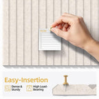 Large Cork Board for Wall 48" x 60" Oatmeal Bulletin Board with Safe Removable Adhesive Squares for Pictures Photos, Alternative CorkBoard Felt Pin Boards Tiles for Office Classroom Wall Decor-20 Pack