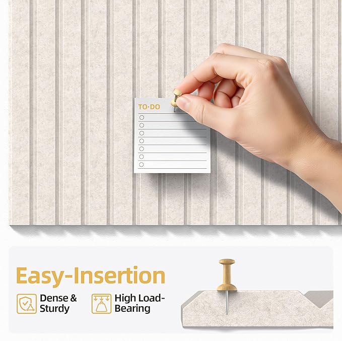 Large Cork Board for Wall 48" x 60" Oatmeal Bulletin Board with Safe Removable Adhesive Squares for Pictures Photos, Alternative CorkBoard Felt Pin Boards Tiles for Office Classroom Wall Decor-20 Pack