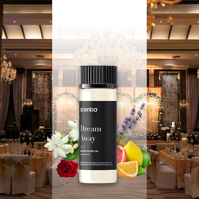 Scentia Fragrance Oil Blend, Inspired by Iconic Perfume, Home Luxury Scents, Essential Oil Blend for Aromatherapy Diﬀusers, Humidifiers & Candle Making -Dream Away 20 ml, 0.67 Fl Oz, Thanksgiving Gift