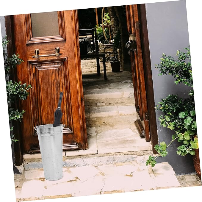 OUNONA Umbrella Stand with Handle Freestanding Organizer for Indoor and Outdoor Use Holds Multiple Umbrellas Stylish and Portable Design for Entryway Office Home Decor