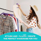 HOUSE DAY Premium Velvet Hangers 50 Pack, Non-Slip Flocked Felt Hangers, Sturdy Clothes Hanger with 360° Rotatable Hook, Heavy Duty Durable Slim Coat Hanger for Closet Space Saving (Noble-Purple)