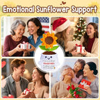 Get Well Gifts for Women Men, Inspirational Positive Sunflower Emotional Support Crochet - First Father's Day Birthday Galentines Graduation Cheer Up Gifts for Teens Students Coworker Best Friends
