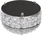 Hipiwe Crystal Mirrored Jewelry Box Trinket Organizer Box Luxury Decorative Ring Box Earrings Storage Holder Keepsake Box Birthday Christmas Gift for Women, X-Large