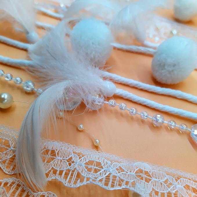Angel Wings Dream Catchers, White Boho Cottagecore Decor, Wall Hanging Meditation Gifts, Hippie Zen Spiritual Yoga Decor for Bedroom or Nursery