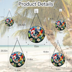 Stained Glass Window Hanging, Koi and Lotus Sun Catcher for Door Home Decor Fish Suncatcher Christmas Mother's Day Birthday Gifts for Women Men Mom and Nana 9.8 in