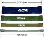 4KOR Fitness Resistance Loop Band Set, Perfect for Crossfit, Yoga, Physical Therapy, and Booty Building