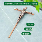 DCCXN Metal Cross for Wall Decor Catholic, Crucifix Wall Cross of Jesus Christ-10 Inch Antique Copper